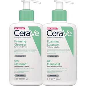 2x CeraVe Schuimende Reinigingsgel - voor normale tot vette huid - 236ml