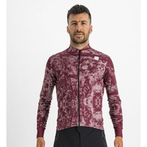 Sportful Fietsshirt lange mouwen heren Bordeaux Rood - ESCAPE SUPERGIARA THERMAL JERSEY RED WINE RED RUMBA - XL