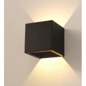 LT-Luce Wandlamp voor buiten - LED Cube - Zwart - IP54