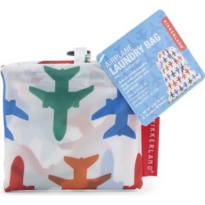 Kikkerland Waszak - Ideaal voor onderweg - Travel accessoire - Afbeeldingen van vliegtuigen - 17x10 cm