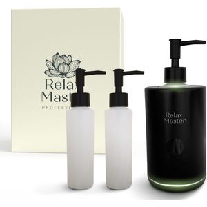 Relax Master® - Massage Olie Verwarmer Glow - Temperatuurregelaar 30 Tot 65 Graden - Elektrische Flessenwarmer - Voor Massageliefhebbers