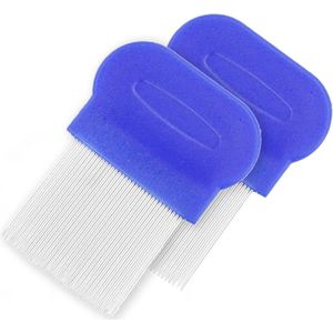 Luizenkam - 2 stuks roestvrijstalen tandenborstel en dubbelzijdige tandkam