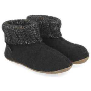 Haflinger - Huttenschuh Karlo - Pantoffel - Zwart - 100% Scheerwol