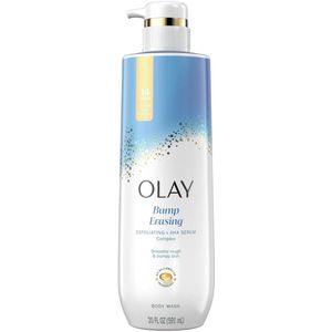 Olay, Bump Erasing Exfoliating Body Wash met AHA Serum Complex, , Exfoliërende AHA-huidreiniger, Voor een Gladde Huid, 591ml