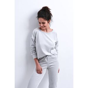 Sensis Warme Winter Pyjama Dames Volwassenen Lange Mouw Lange Broek Silver L