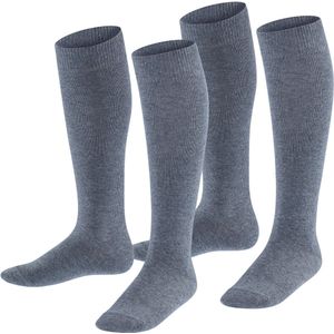 ESPRIT - Kniekousen - Grijs Light Grey Melange - Multipack 2 paar - Katoen