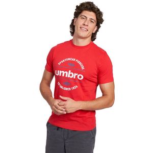 Umbro Circular Graphic T-shirt Met Korte Mouwen Rood S Man