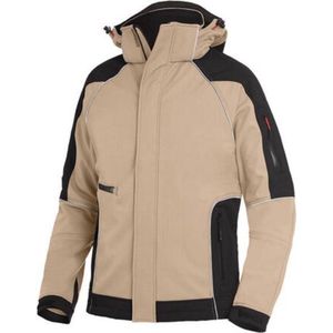 Fhb Softshell Jas +capuchon Walter Khaki/ Zwart Mt L