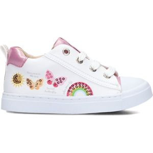 Veterschoenen | Meisjes | white Pink | Leer | Shoesme | Maat 31