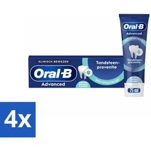Oral-B - Professional – Tandpasta – Tandsteencontrole – Reinigingskristallen – 75 ml - Voordeelverpakking - 4 stuks