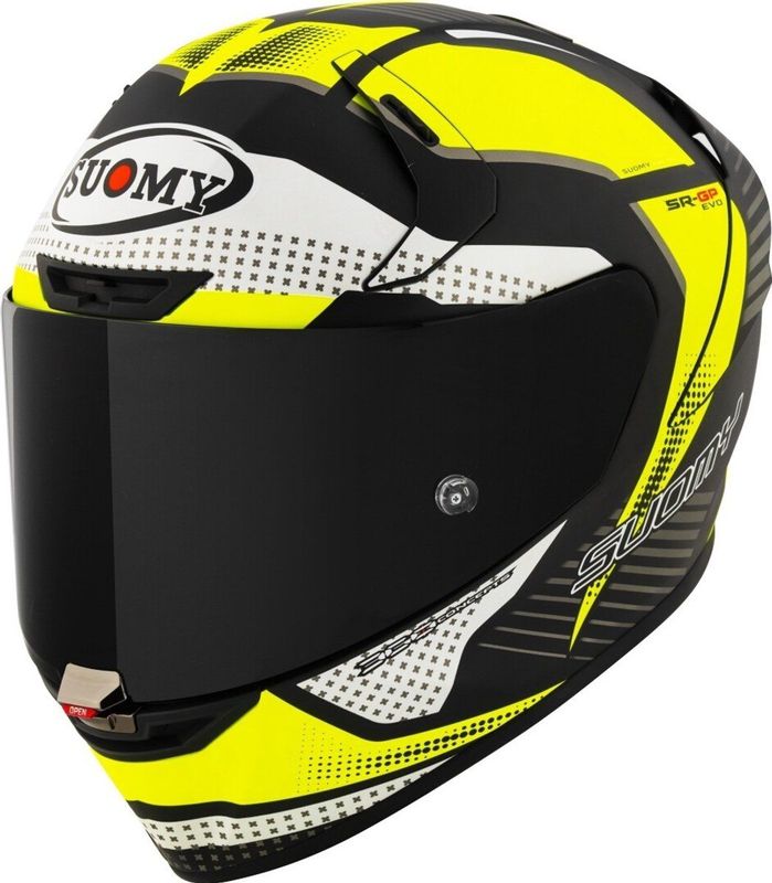 Suomy - SR-GP Evo - Integraalhelm - Geel Wit - Composiet Carbon