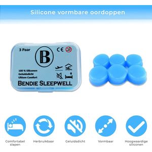 CHPN - Oordoppen - Siliconen Oordoppen - Bescherm je Gehoor tegen Lawaai & Snurken - Waterafstotend - Kneedbare oordop - Perfect voor Slapen - Gehoorschade - Gehoorbescherming - 3 paar