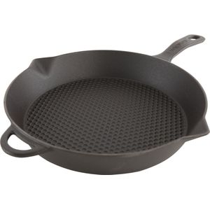 Cuisinova Grilpan Gietijzer - Rond - 25 cm - Zwart