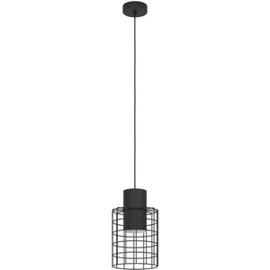 EGLO Milligan Hanglamp - E27 - industrieel - Ø 20 cm - Zwart/Wit