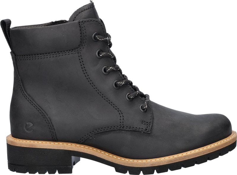 ECCO - Elaina - Boots - Zwart - Premium Olienubuckleer