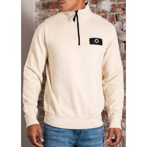 MA.Strum Neo quarter zip sweat - burnt cream