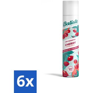 6 x Batiste - Cherry - Droogshampoo - Kersenbloesem Geur - Verfrist en Geeft Volume - 200ml - Droogshampoo - Cherry Geur - Haar Opfrissen - Volume Shampoo - Fris Haar
