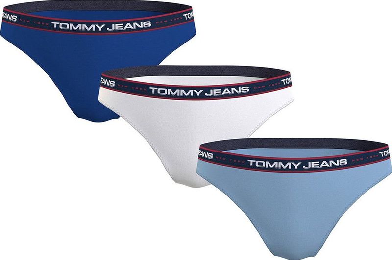 Tommy Jeans New York Slipje 3 Eenheden Blauw S Vrouw