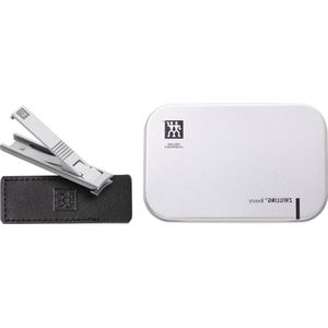 Matt Roestvrij Staal Twin S Nagelknipper met Metalen Doos - Professionele Nagelverzorging