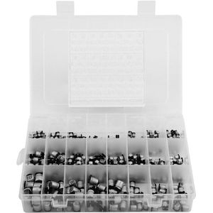 400 Stuks Elektrolytische Condensatoren 24 Waarden SMD Aluminium Radiale Diverse Kit 1uF - 1000uF Elektronische Toepassing DIY Accessoires.
