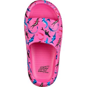 Beco - Ocean Dinos - Badschoenen - Roze - Uniseks - Kinderslippers