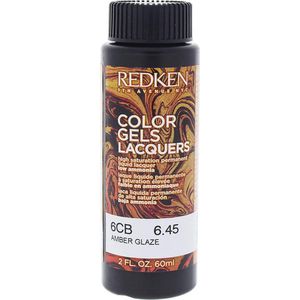 Redken - Color Gels Lacquers 6Cb-Amber Glaze - Permanente Haarkleuring - 60ml - 3 Eenheden