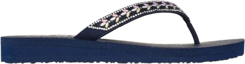 Skechers Meditation Lucky One Teenslippers voor dames, blauw, 36 EU