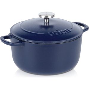 Kookpan met Deksel Gietijzeren Geëmailleerde LITINA 22 cm, 3,3 l - Kookpot - Soeppan