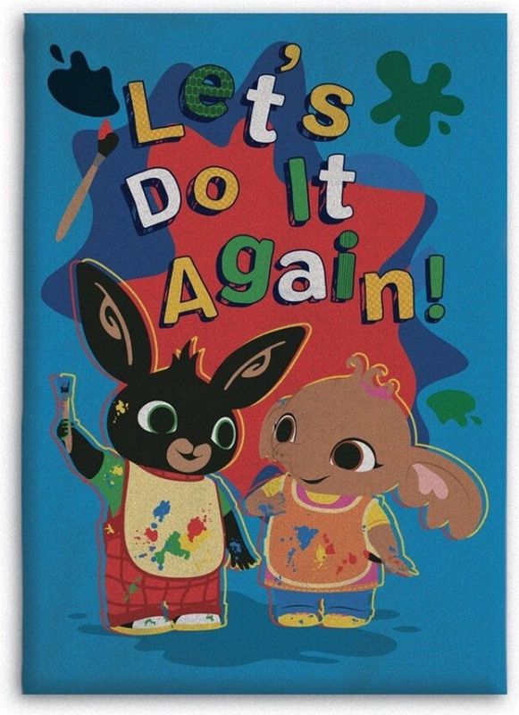 Bing Bunny Fleeceplaid Let's do it again - 110 x 140 cm - Polyester