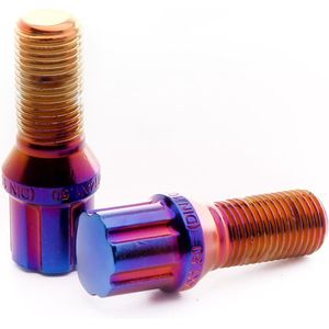 Japan Racing JB1 Wielbouten - M14x1,25 / M14x1.25 - Neo Chrome - Set van 20 + adaptersleutel