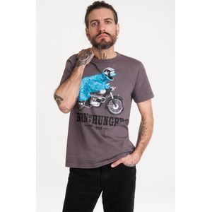 Logoshirt T-Shirt Sesamstrasse - Krümelmonster Motorrad