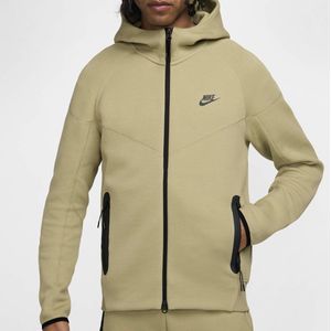 Nike Tech Fleece - Maat M - Neutral Olive / Zwart - Vest Heren