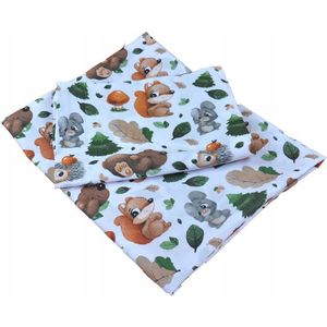 Kinderbeddengoed Katoen 100x160cm + 50x60cm met dierenprint