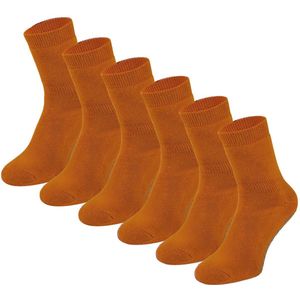 Dames antislip sokken van katoen - 6 paar - 35/38 - Caramel