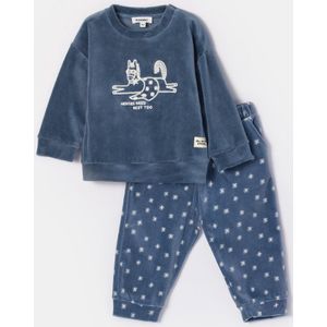 Woody pyjama unisex - blauwgrijs - 252-10-BCP-V/189 - maat 86