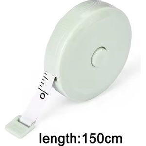 Scoby - Rolmaat - Meetlint voor Lichaam - Omtrekmeter - Kleding Meetband - Uitrolbaar 1.5 Meter - Groen