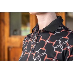 Trainings shirt hkm zwart met bitjes maat xxl