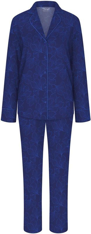 Triumph - Pyjama - Blauw - Met Klassieke Reverskraag