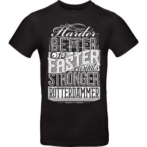 010 CASUALS ROTTERDAM T-SHIRT HARDER BETTER black