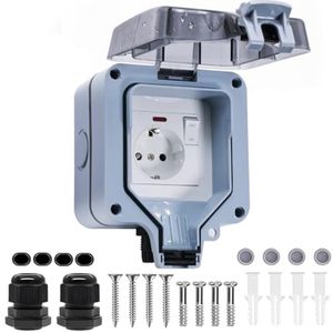 Waterdicht Buitenstopcontact IP66 met Schakelaar en Controlelampje – Tuinstopcontact voor Buitengebruik