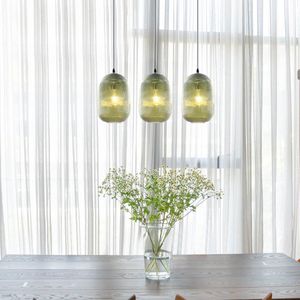 Hanglamp Elisa van geribbeld glas, 3-lichts