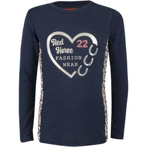 Horka shirt blauw panterprint maat 128 rij kleding