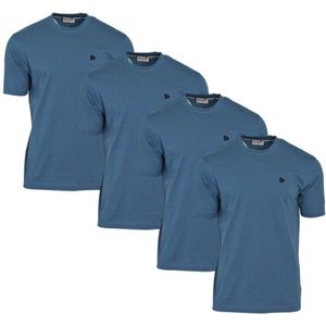 4-Pack Donnay - T-shirt (Vince) - Sportshirt - Heren - Denim blue (337) - maat L