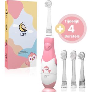 Loby® Premium Sonische Elektrische tandenborstel voor Baby en Peuter - Met Timer - 0 t/m 4 Jaar