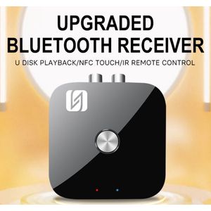 Ferfito Bluetooth 5.3 Ontvanger met NFC & Afstandsbediening – Sterk Signaal, Draadloze Audioadapter met RCA/AUX Uitgang, USB-afspeelfunctie – Audio Receiver- Geschikt voor Versterkers & Stereosystemen