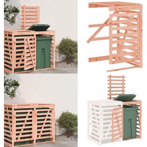 vidaXL Containerberging verlengstuk massief douglashout - Containerberging Verlengstuk - Containerberging Verlengstukken - Pergola - Afvalbakberging