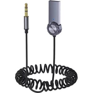 Bluetooth Audio Adapter - BT 5.1 - 3.5mm AUX - Bluetooth Audio Receiver - BT-02 - Zwart