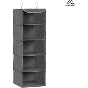 MIRA Home - Hangend Kledingkast - Organizer - Opvouwbaar - Grijs - 30x30x90