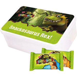 Lotus Dinosaurus collection box - ""Snackosaurus Rex!"" - 8 koekzakjes - koekjesdoos met Lotus Dinosaurus koeken - koek natuur & koek met chocolade - kinderkoeken - 401g