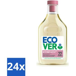24 x Ecover - Vloeibaar wasmiddel - Wol & Fijnwas - 1 liter - 22 wasbeurten - Wolwasmiddel - Wasmiddel Voor Fijne Stoffen - Biologisch Wasmiddel - Plantaardige Wasmiddel - Wasmiddel Waterlelie